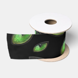 Lazo De Raso Ojos de gatos verdes,