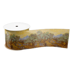 Lazo De Raso Olivos de Van Gogh Cielo Sol Amarillo