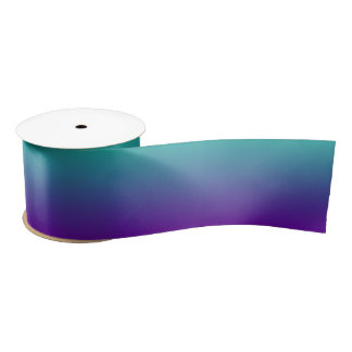 Lazo De Raso Ombre violeta y turquesa