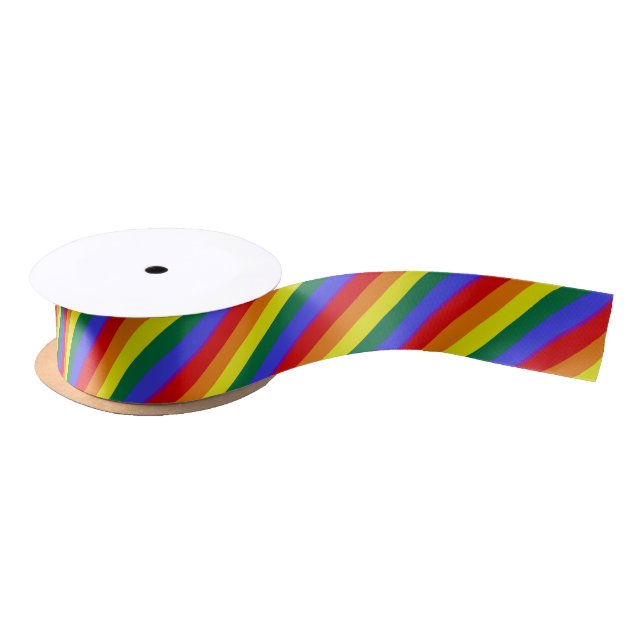 Lazo De Raso Orgullo LGBT Rainbow Ribbon (Carrete)