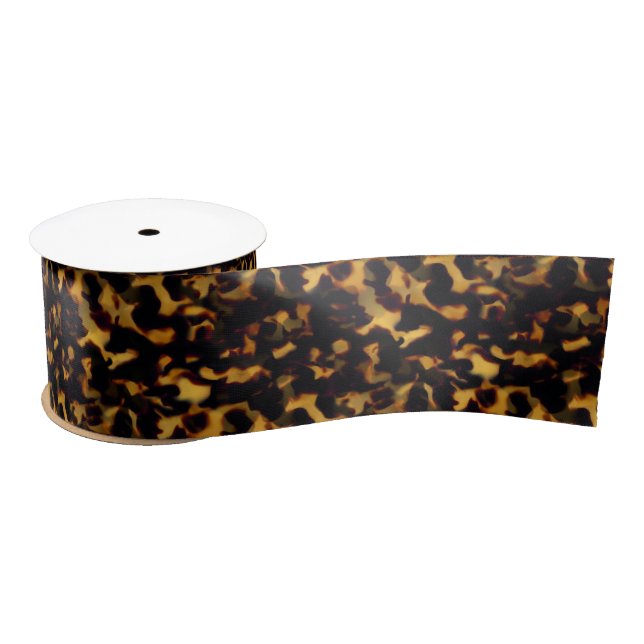 Lazo De Raso Original Gold y Brown Tortoiseshell Seamless Rep (Carrete)
