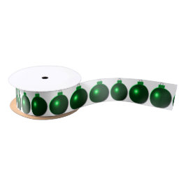 Lazo De Raso Ornamento de bolas de Navidades verdes brillantes