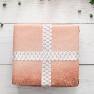 Lazo De Raso Oro Rosa Hoja Blanca Árbol Navidad Fiesta