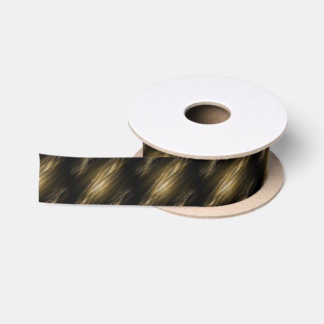 Lazo De Raso oro y negro (Carrete)