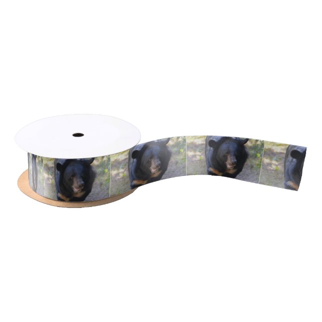 Lazo De Raso Oso con gafas negro (Carrete)