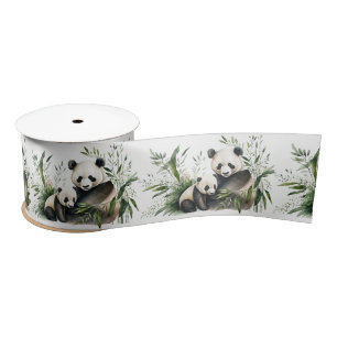 Lazo De Raso Oso Panda Con Cubo