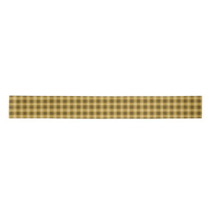 Lazo De Raso Otoño Golden Brown Gingham
