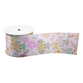 Lazo De Raso Owl Pastel Pink  