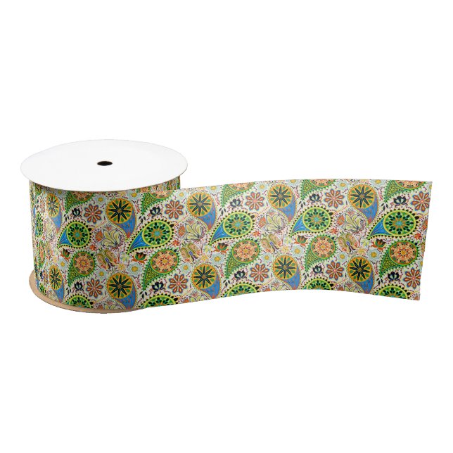 Lazo De Raso paisley de verano (Carrete)