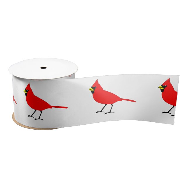 Lazo De Raso Pájaro cardinal rojo Thunder_Cove (Carrete)