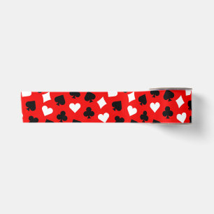 Lazo De Raso Palos de Cartas de Casino Negros Rojos y Blancos