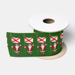 Lazo De Raso Papá Noel Con Estandarte De Alabama