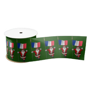 Lazo De Raso Papá Noel con la bandera de Francia