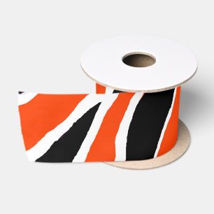 Lazo De Raso Papel de ajuste de tigre - Naranja/negro