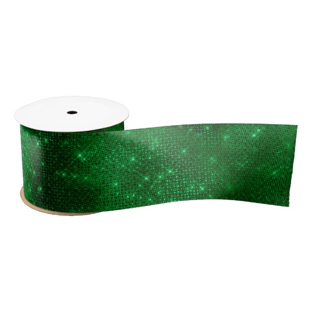 Lazo De Raso Papel de aluminio verde brillante (Carrete)