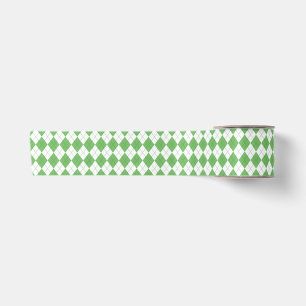 Lazo De Raso Papel de regalo de golf con patrón de argyle verde