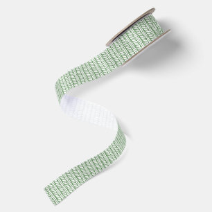 Lazo De Raso Papel de regalo de Navidad con zigzag blanco verde