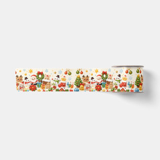 Lazo De Raso Papel de regalo de personajes navideños Kawaii lin