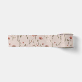 Lazo De Raso Papel de Regalo Floral con Bordado de Flores Silve