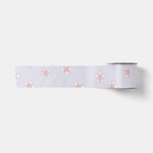 Lazo De Raso Papel de regalo floral japonés Sakura y Shippo