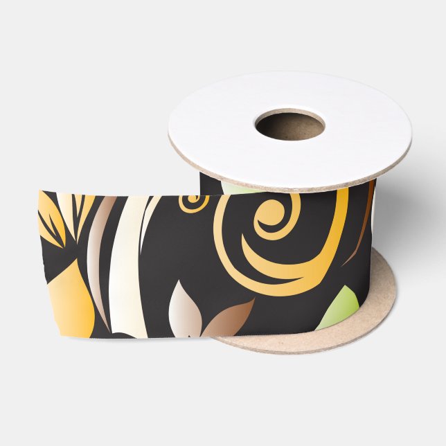 Lazo De Raso Papel pintado de flores 4 (Carrete)