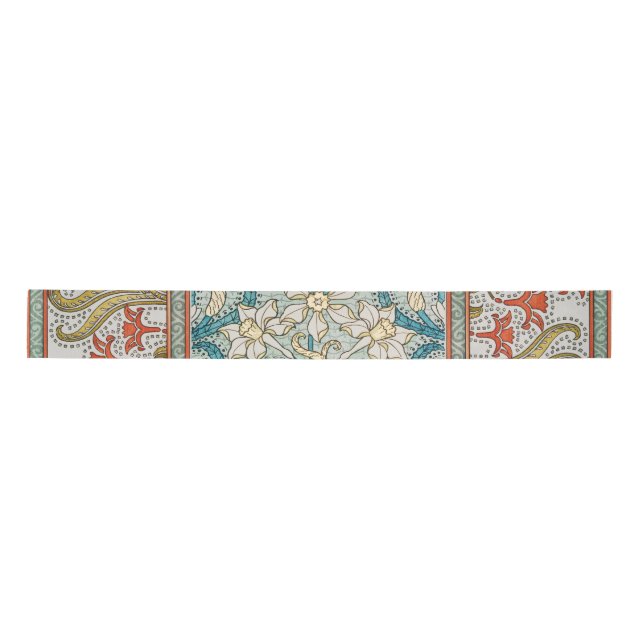 Lazo De Raso Papel tapiz de flores de Daffodil chintz art nouve (Anverso)