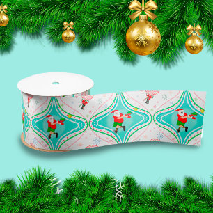 Lazo De Raso Papel tisú con el patrón de Santa Navidad Pickleba