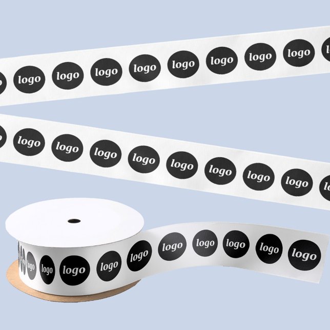 Lazo De Raso Paquete comercial con logotipo simple (Logo business promotional packaging satin ribbon)