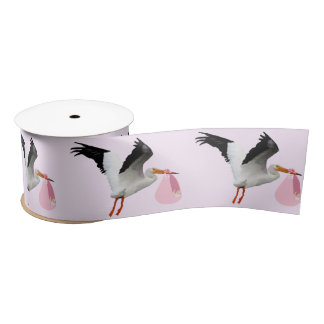 Lazo De Raso Parto Especial Bebé Niña Cinta Rosa