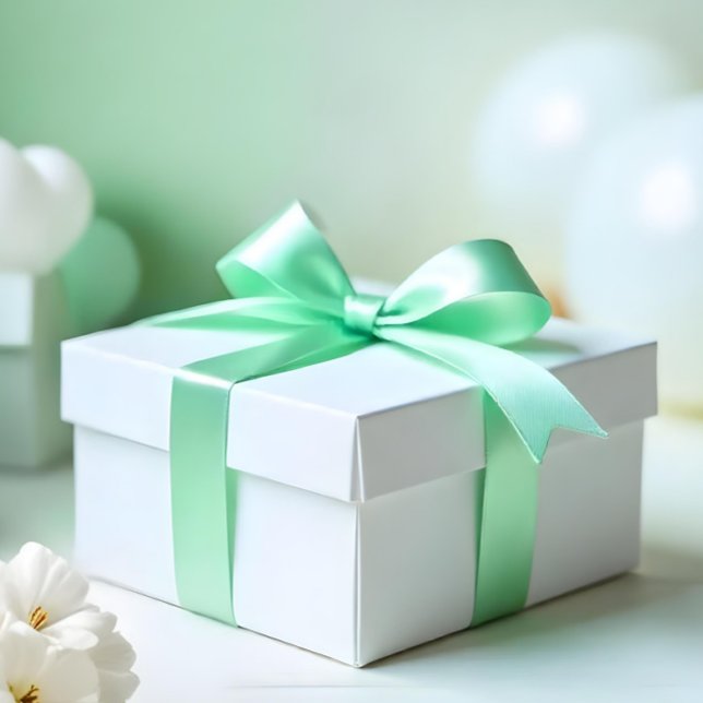 Lazo De Raso Pastel Mint Green #B2EBBB (Pastel Mint Green #B2EBBB Satin Ribbon. Ai gen.)