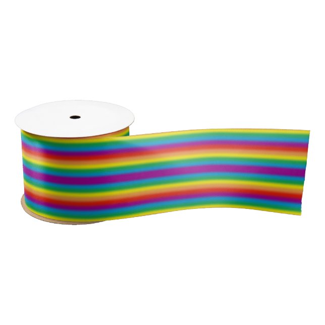 Lazo De Raso Pastel Ombre Gay LGBT Orgullo Bandera Arcoiris (Carrete)