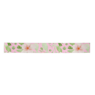 Lazo De Raso Pastel Pink Floral Pattern - Soft Blush Flowers 