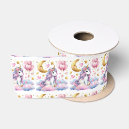 Lazo De Raso Pastel Unicorn