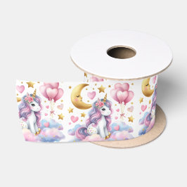 Lazo De Raso Pastel Unicorn