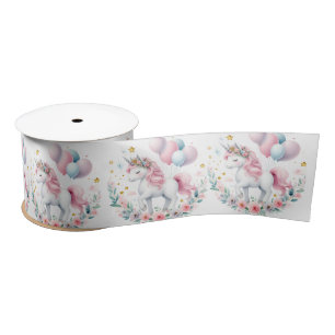 Lazo De Raso Pastel Unicorn