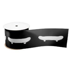 Lazo De Raso Patines blancos Monocromáticos de Skater Negro Ur