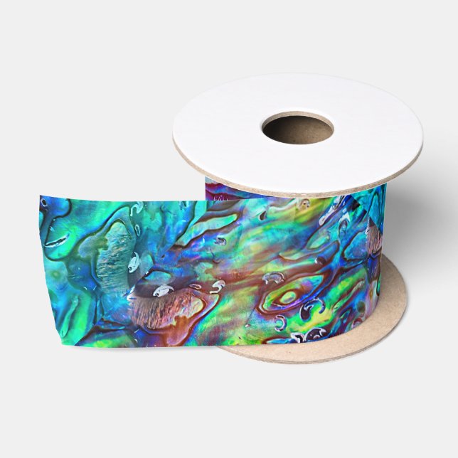 Lazo De Raso Patrón 1 de trama de Abalone Paua de Nueva Zelanda (Carrete)