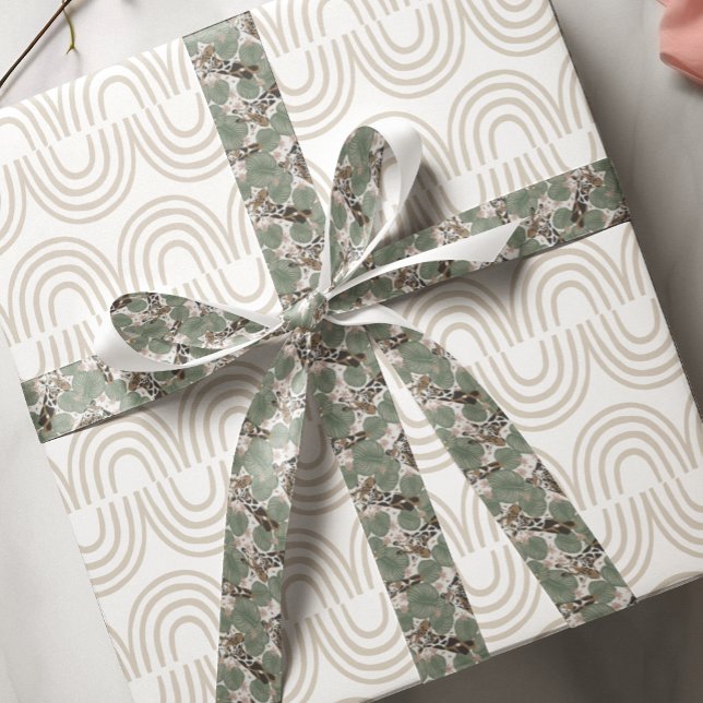 Lazo De Raso Patrón animal de la jirafa salvaje de Safari (Subido por el creador)