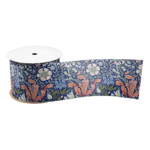 Lazo De Raso Patrón Art Nouveau floral de William Morris Compto