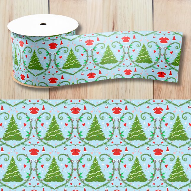 Lazo De Raso Patrón Baby Shower de Baby Girl Santa Outfit (Subido por el creador)