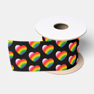 Lazo De Raso Patrón cardíaco de gradiente de orgullo arcoiris