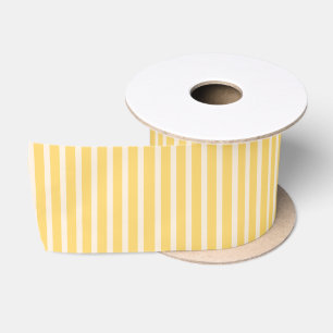 Lazo De Raso Patrón Cottagecore Amarillo Soleado a Rayas Elegan