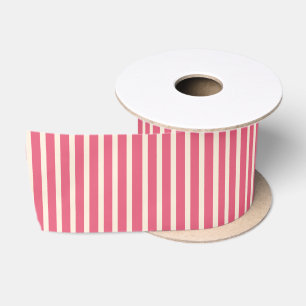 Lazo De Raso Patrón Cottagecore de rayas Preppy de sandía rosa
