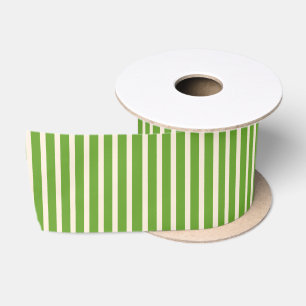 Lazo De Raso Patrón Cottagecore Verde Manzana Rayado Elegante