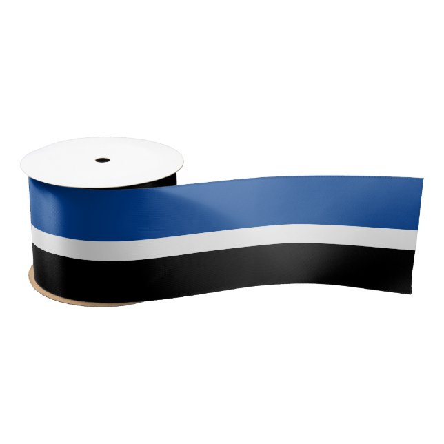 Lazo De Raso Patrón cuadrado negro y azul de Guay (Carrete)