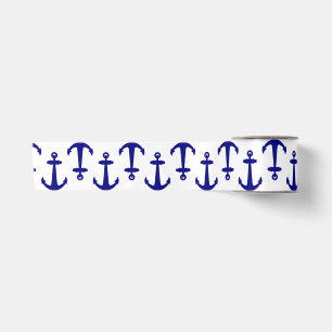 Lazo De Raso Patrón de anclaje azul blanco náutico