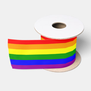 Lazo De Raso patrón de bandera arcoíris de orgullo gay