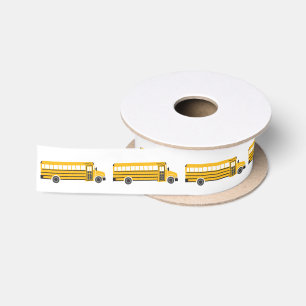 Lazo De Raso Patrón de bus escolar amarillo