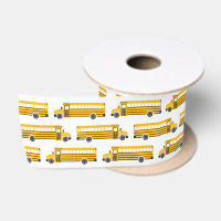 Patrón de bus escolar amarillo ancho