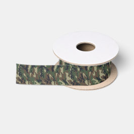 Lazo De Raso Patrón de camuflaje militar de los bosques verdes